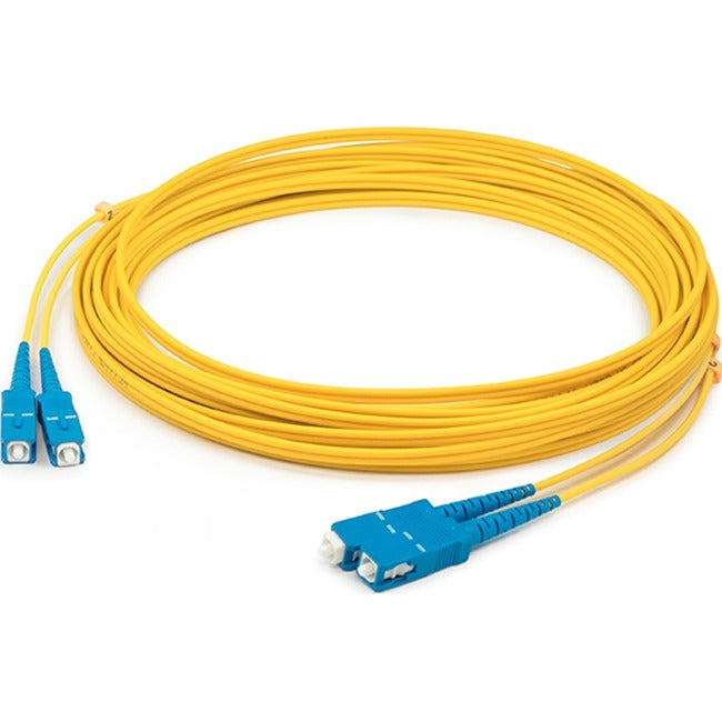 AddOn 15m ASC (Male) to ASC (Male) Yellow OS2 Duplex Fiber OFNR (Riser-Rated) Patch Cable ADD-ASC-ASC-15M9SMF
