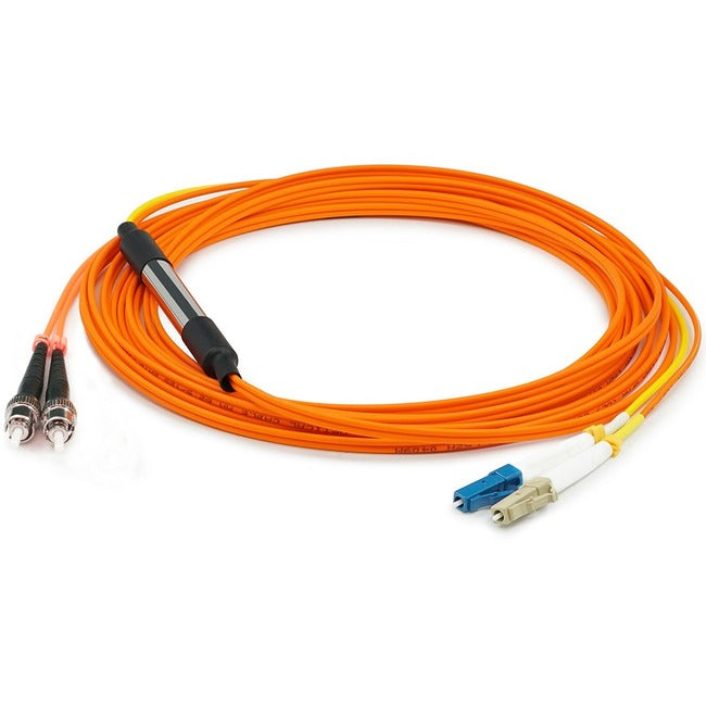 AddOn 15m LC (Male) to ST (Male) Orange OM1 & OS1 Duplex Fiber Mode Conditioning Cable ADD-MODE-STLC6-15