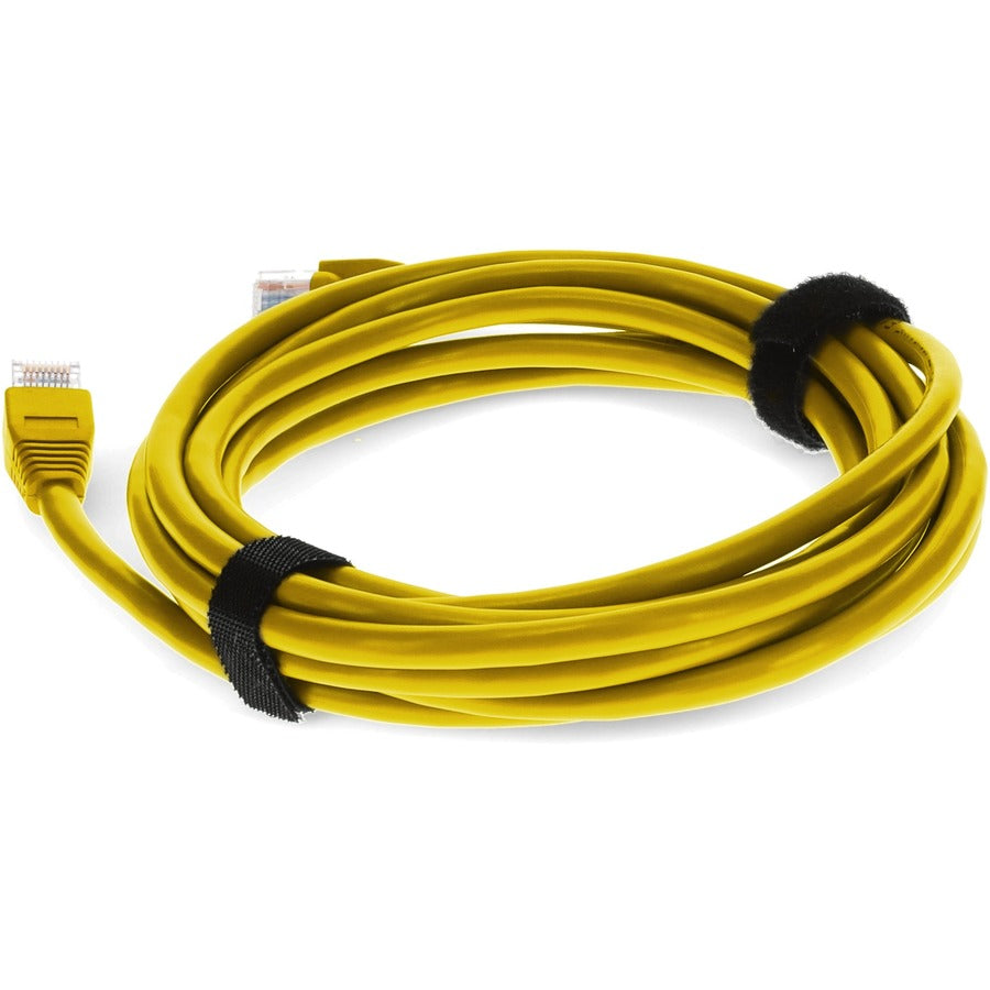 AddOn 1ft Yellow CAT 5E PVC Ethernet Cable Snagless Bubble Boot RJ-45 M/M ADD-1FCAT5E-YW