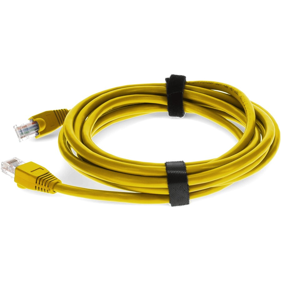 AddOn 1ft Yellow CAT 5E PVC Ethernet Cable Snagless Bubble Boot RJ-45 M/M ADD-1FCAT5E-YW