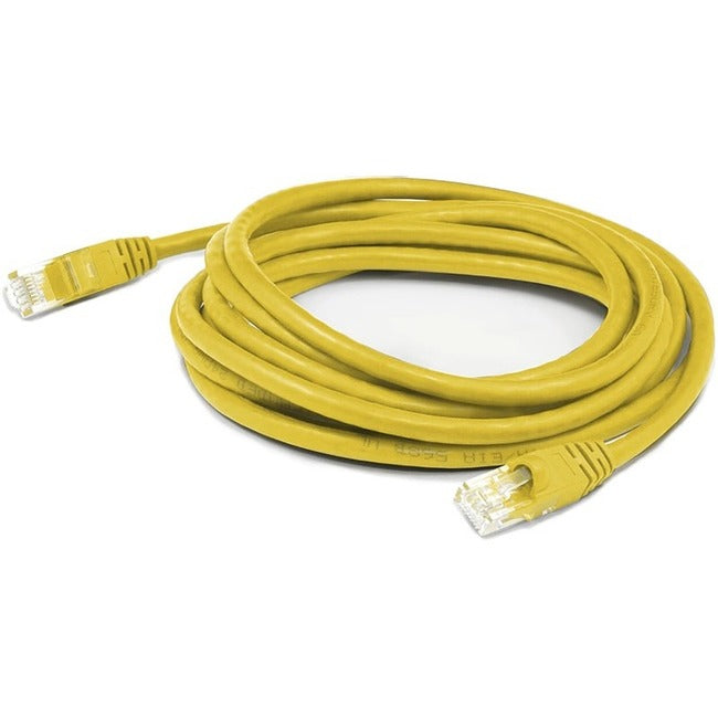 AddOn 2ft Yellow CAT 6 Slim PVC Ethernet Cable Snagless Clear-Claw RJ-45 M/M ADD-2FSLCAT6-YW