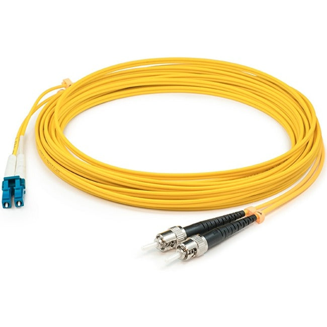 AddOn 2m LC (Male) to ST (Male) Yellow OS2 Simplex Fiber OFNR (Riser-Rated) Patch Cable ADD-ST-LC-2MS9SMF