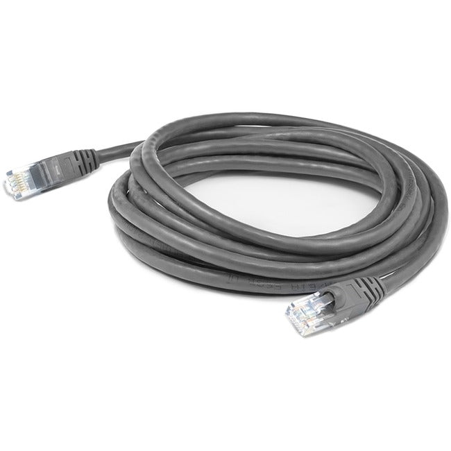 AddOn 30ft Gray CAT 6A PVC Ethernet Cable Snagless Bubble Boot RJ-45 M/M ADD-30FCAT6A-GY