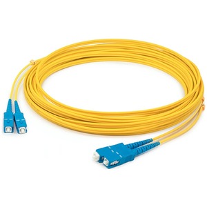 AddOn 34m SC (Male) to SC (Male) Straight Yellow OS2 Duplex LSZH Fiber Patch Cable ADD-SC-SC-34M9SMFLZ