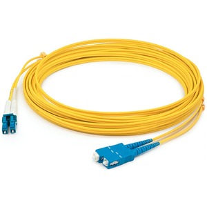 AddOn 36m LC (Male) to SC (Male) Straight Yellow OS2 Duplex LSZH Fiber Patch Cable ADD-SC-LC-36M9SMFLZ