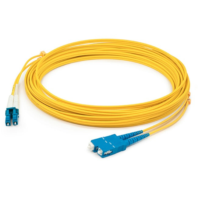 AddOn 37m LC (Male) to SC (Male) Straight Yellow OS2 Duplex LSZH Fiber Patch Cable ADD-SC-LC-37M9SMFLZ