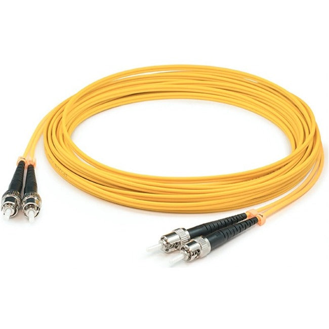 AddOn 37m ST (Male) to ST (Male) Straight Yellow OS2 Duplex Plenum Fiber Patch Cable ADD-ST-ST-37M9SMFP