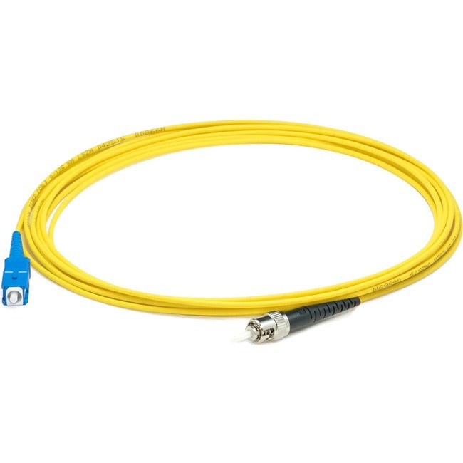 AddOn 47m SC (Male) to ST (Male) Straight Yellow OS2 Simplex Plenum Fiber Patch Cable ADD-ST-SC-47MS9SMFP