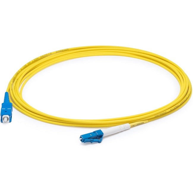 AddOn 4m LC (Male) to SC (Male) Yellow OS2 Simplex Fiber OFNR (Riser-Rated) Patch Cable ADD-SC-LC-4MS9SMF
