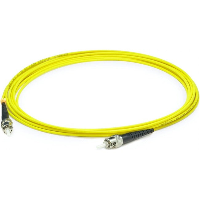 AddOn 63m ST (Male) to ST (Male) Straight Yellow OS2 Simplex Plenum Fiber Patch Cable ADD-ST-ST-63MS9SMFP