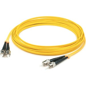 AddOn 64m ST (Male) to ST (Male) Straight Yellow OS2 Duplex Plenum Fiber Patch Cable ADD-ST-ST-64M9SMFP