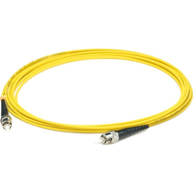AddOn 64m ST (Male) to ST (Male) Straight Yellow OS2 Simplex LSZH Fiber Patch Cable ADD-ST-ST-64MS9SMFLZ