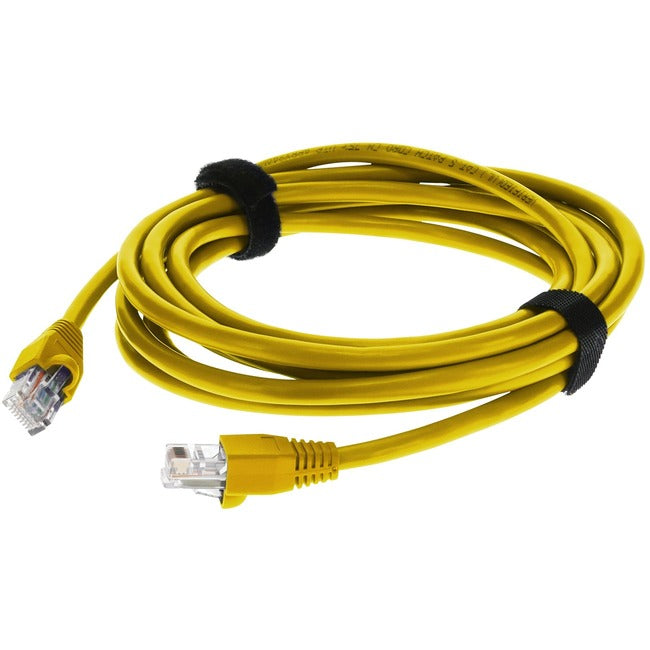 AddOn 6ft Yellow CAT 5E PVC Ethernet Cable Snagless Bubble Boot RJ-45 M/M ADD-6FCAT5E-YW