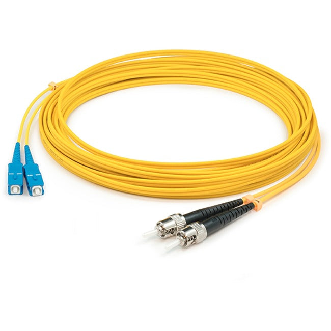 AddOn 74m SC (Male) to ST (Male) Straight Yellow OS2 Duplex LSZH Fiber Patch Cable ADD-ST-SC-74M9SMFLZ