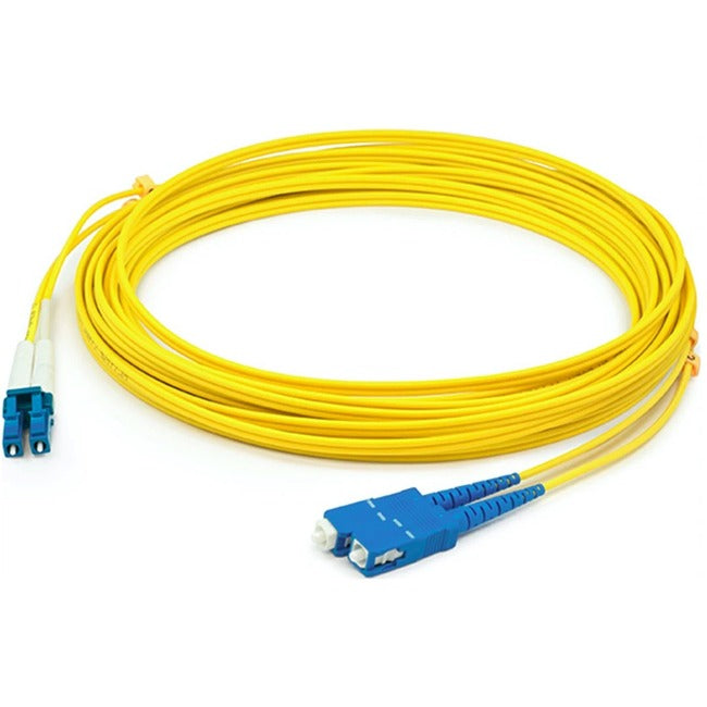 AddOn 94m LC (Male) to SC (Male) Straight Yellow OS2 Duplex LSZH Fiber Patch Cable ADD-SC-LC-94M9SMFLZ