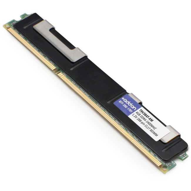 AddOn AM2400D4SR8RN/4G x1 HP T9V38AT Compatible Factory Original 4GB DDR4-2400MHz Registered ECC Dual Rank x4 1.2V 288-pin CL17 RDIMM T9V38AT-AM