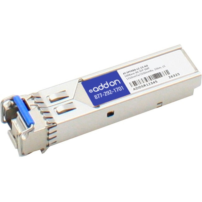 Addon Allied Telesis At-Spfxbd-Lc-13 Compatible Taa Compliant 100Base-Bx Sfp Transceiver (Smf, 1310Nmtx/1550Nmrx, 15Km, Lc)