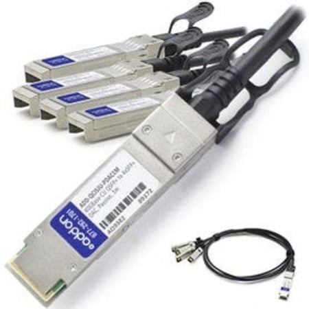 AddOn Cisco QSFP-4SFP10G-CU1M to Juniper Networks EX-SFP-10GE-DAC-1M Compatible TAA Compliant 40GBase-CU QSFP+ to 4xSFP+ Direct Attach Cable (Passive Twinax, 1m) ADD-QCISJU-PDAC1M