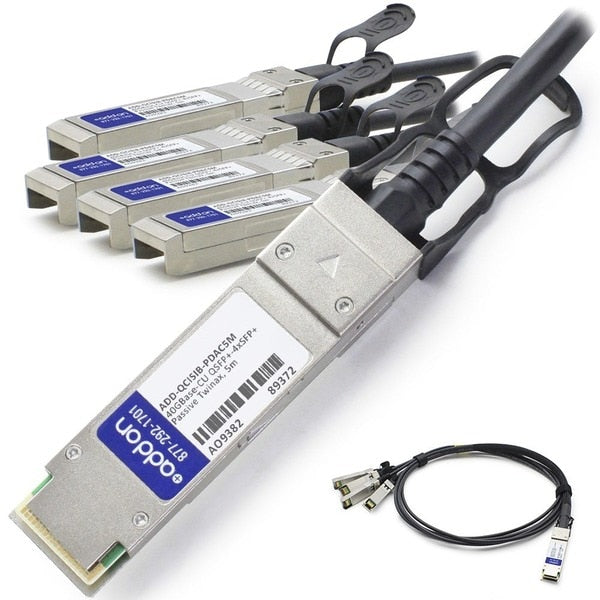 AddOn Cisco QSFP-4SFP10G-CU5M to IBM 90Y9433 Compatible TAA Compliant 40GBase-CU QSFP+ to 4xSFP+ Direct Attach Cable (Passive Twinax, 5m) ADD-QCISIB-PDAC5M