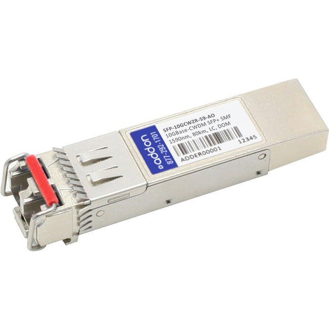 AddOn MRV SFP-10GCWZR-59 Compatible TAA Compliant 10GBase-CWDM SFP+ Transceiver (SMF, 1590nm, 80km, LC, DOM) SFP-10GCWZR-59-AO