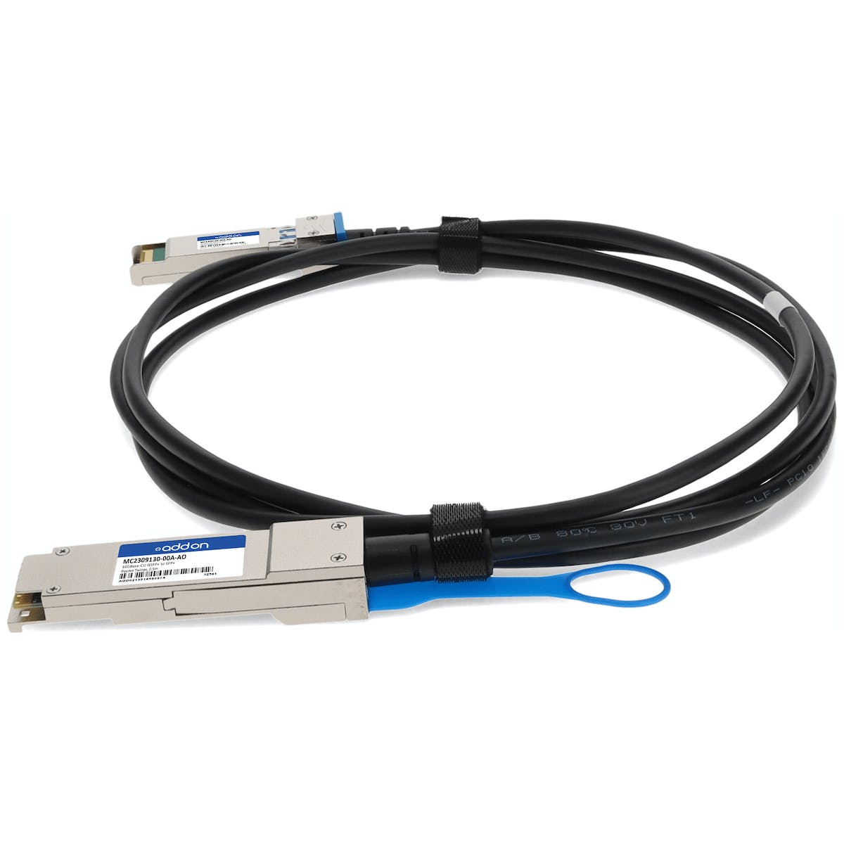 AddOn Mellanox MC2309130-00A Compatible TAA Compliant 10GBase-CU QSFP+ to SFP+ Direct Attach Cable (Passive Twinax, 0.5m) MC2309130-00A-AO