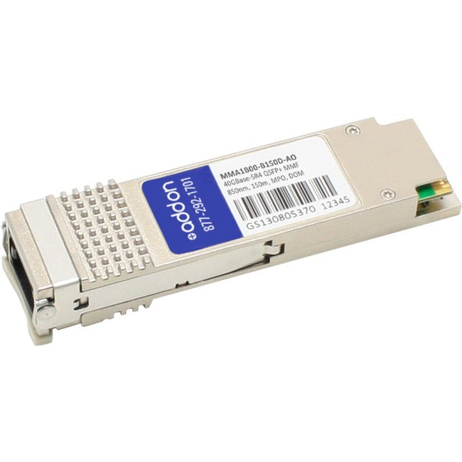 AddOn Mellanox MMA1B00-B150D Compatible TAA Compliant 40GBase-SR4 QSFP+ Transceiver (MMF, 850nm, 150m, MPO, DOM) MMA1B00-B150D-AO
