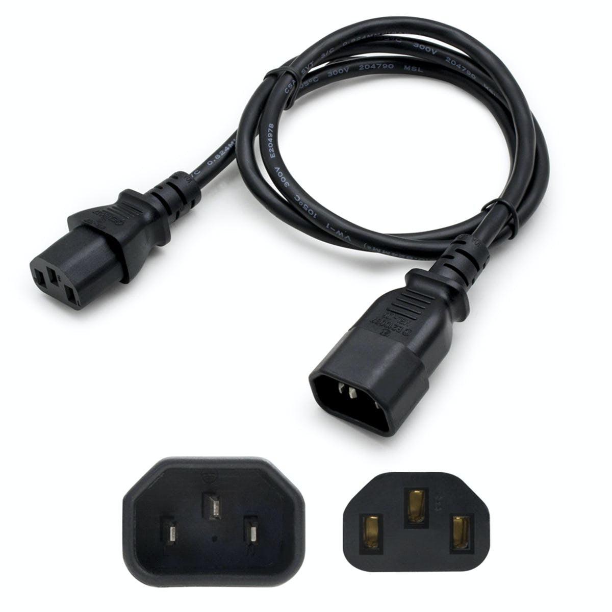 Addon Networks Add-C132C1416Awg2Ft Power Cable Black 0.61 M C14 Coupler C13 Coupler