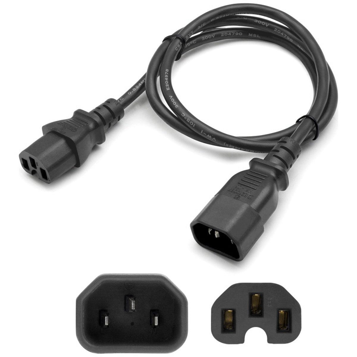 Addon Networks Add-C142C1514Awg2Ft Power Cable Black 0.61 M C14 Coupler C15 Coupler