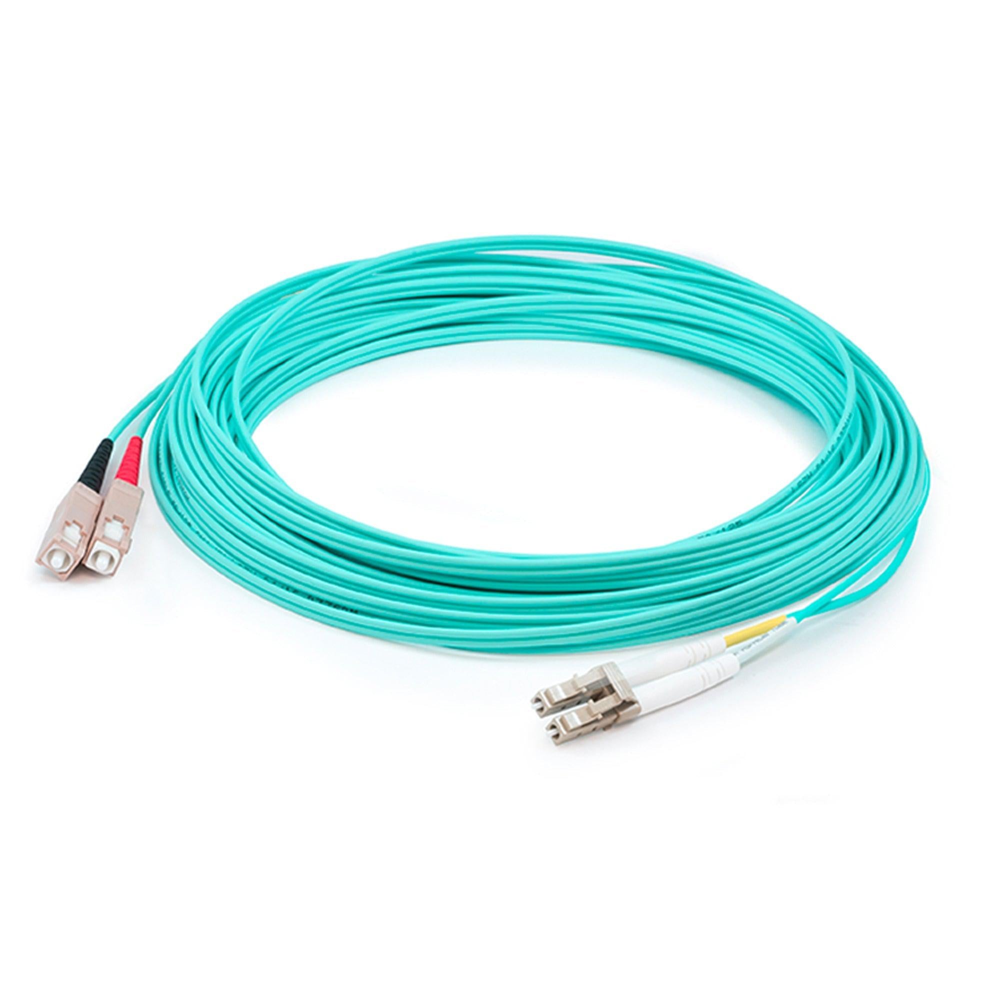 Addon Networks Add-Sc-Lc-76M5Om4P Fibre Optic Cable 76 M Lomm Om4 Aqua Colour