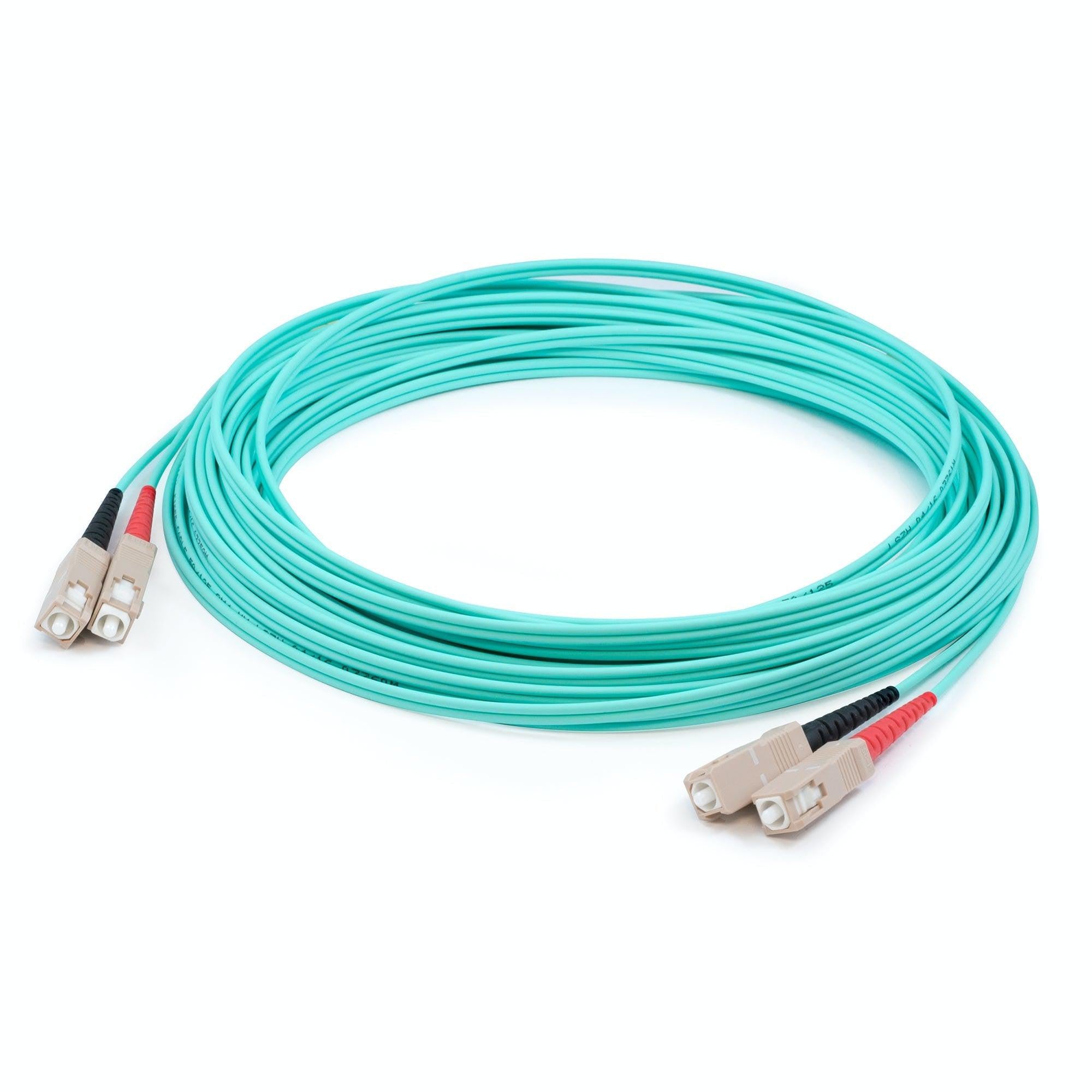 Addon Networks Add-Sc-Sc-66M5Om4 Fibre Optic Cable 66 M Ofnr Om4 Aqua Colour