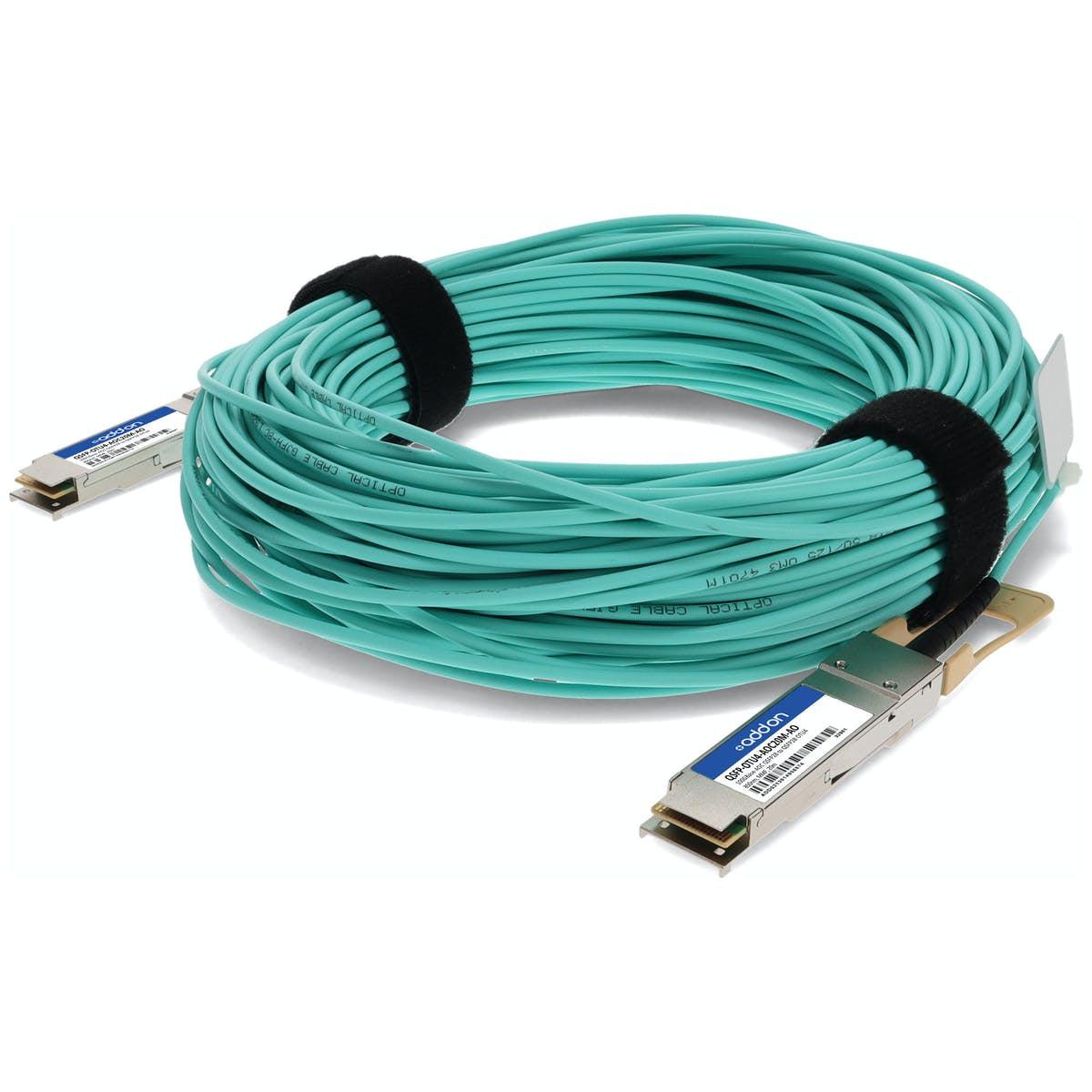 Addon Networks Qsfp-Otu4-Aoc30M-Ao Infiniband Cable 30 M Qsfp28 Turquoise