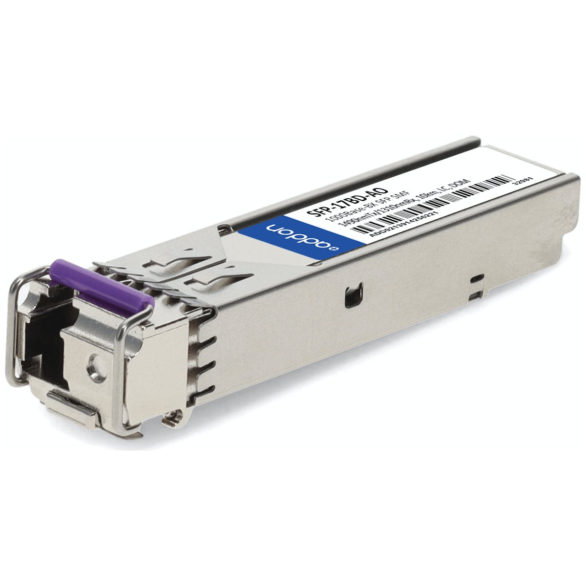 AddOn Rad SFP-17BD Compatible TAA Compliant 1000Base-BX SFP Transceiver (SMF, 1490nmTx/1310nmRx, 10km, LC, DOM) SFP-17BD-AO