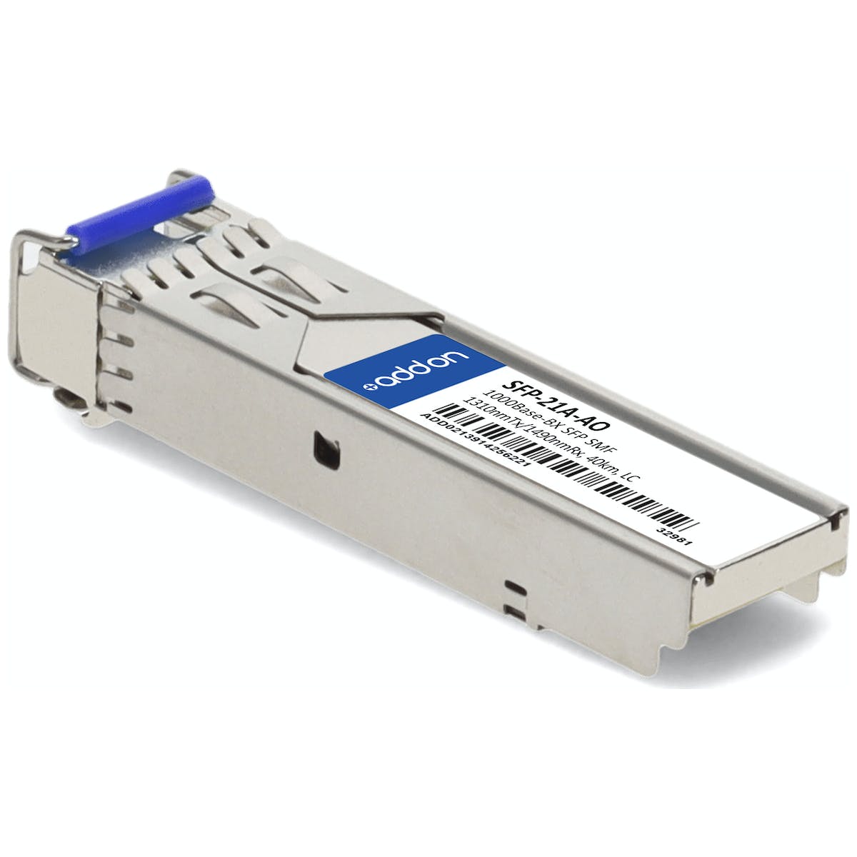 AddOn Rad SFP-21A Compatible TAA Compliant 1000Base-BX SFP Transceiver (SMF, 1310nmTx/1490nmRx, 40km, LC) SFP-21A-AO