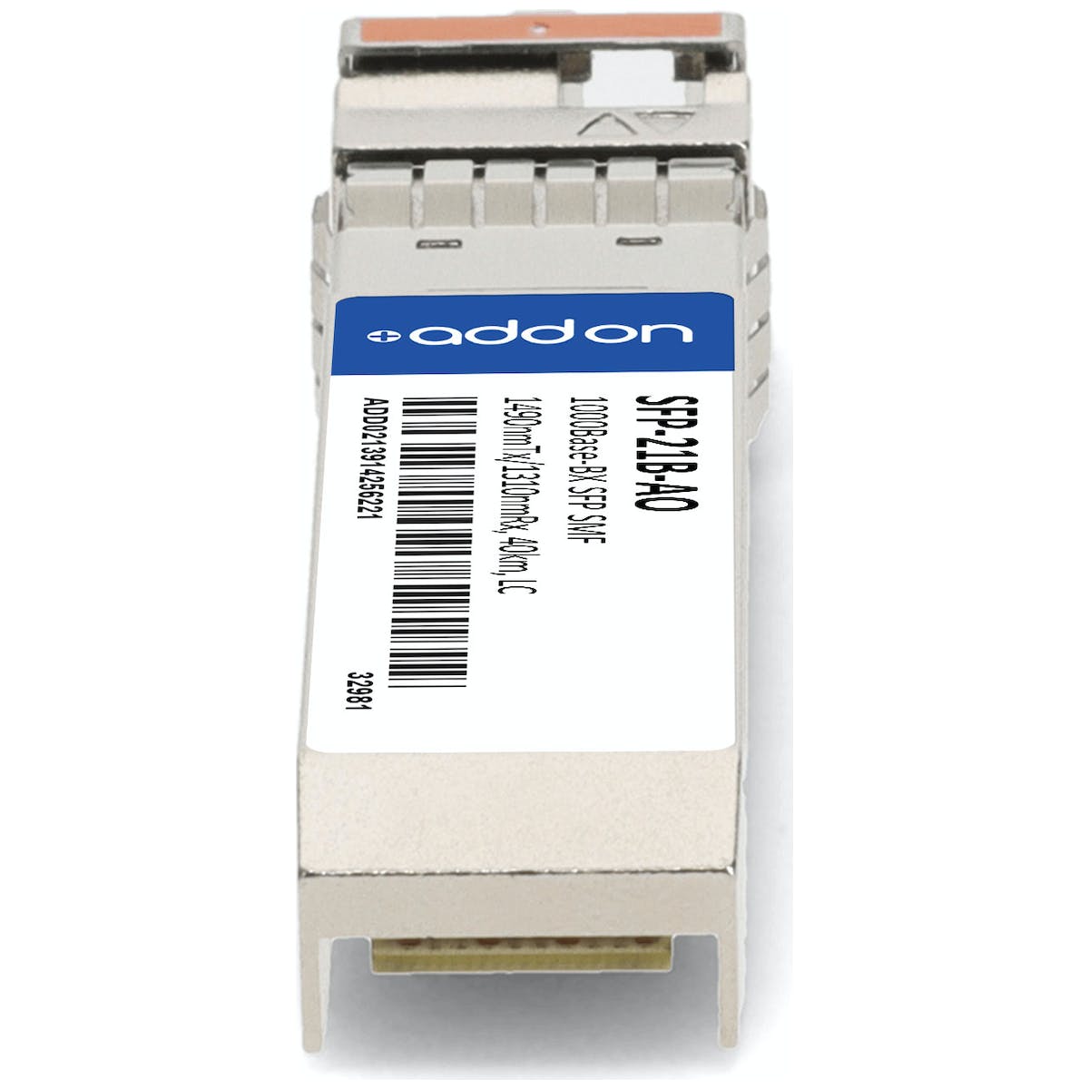AddOn Rad SFP-21B Compatible TAA Compliant 1000Base-BX SFP Transceiver (SMF, 1490nmTx/1310nmRx, 40km, LC) SFP-21B-AO