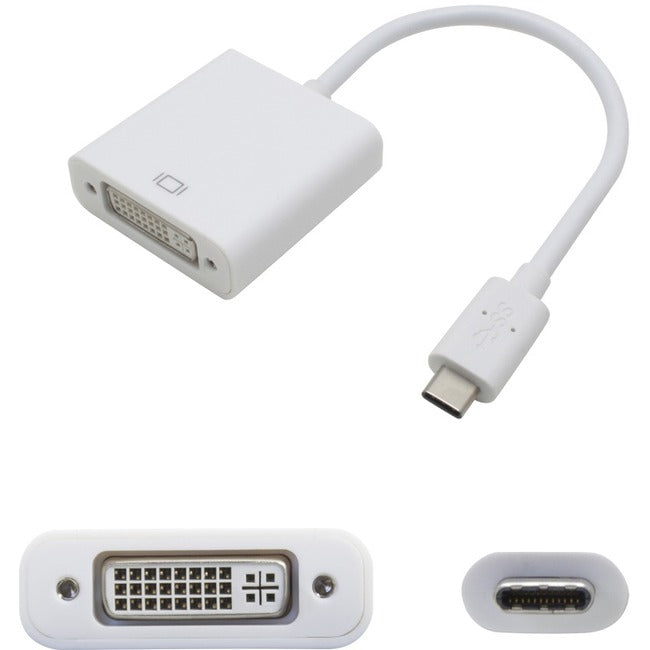 AddOn USB 3.1 (C) Male to DVI-I (29 pin) Female White Adapter USBC2DVIIW