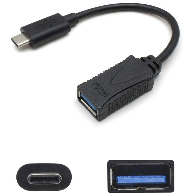 AddOn USB 3.1 (C) Male to USB 3.0 (A) Male Black Adapter USBC2USB3FB