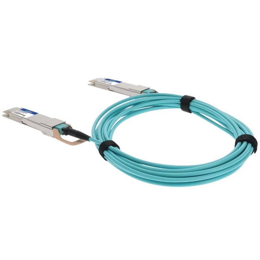 Addon Networks Aoc-O-O-400G-4M-Ao Infiniband Cable Osfp Aqua Colour, Silver