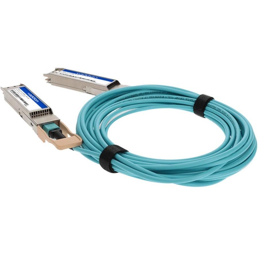 Addon Networks Aoc-O-O-400G-6M-Ao Infiniband Cable Osfp Aqua Colour, Silver
