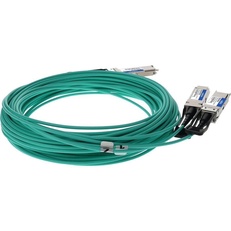 Addon Networks Mfs1S50-H010E-Ao Infiniband Cable 10 M Qsfp56 2Xqsfp56 Green