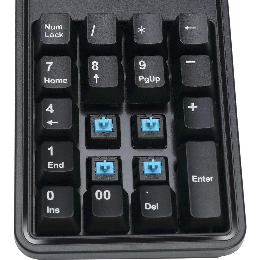 Adesso 19-Key Mechanical Keypad with 3-Port USB Hub AKB-600HB