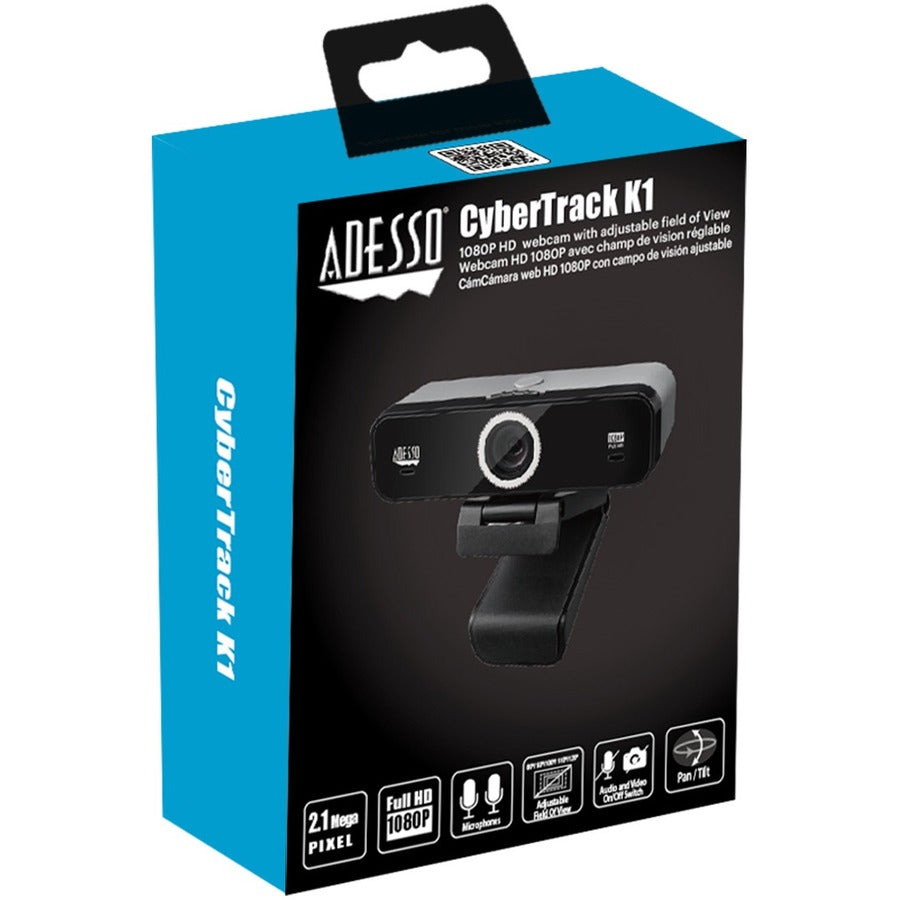 Adesso CyberTrack K1 Webcam - 2.1 Megapixel - 30 fps - USB 2.0