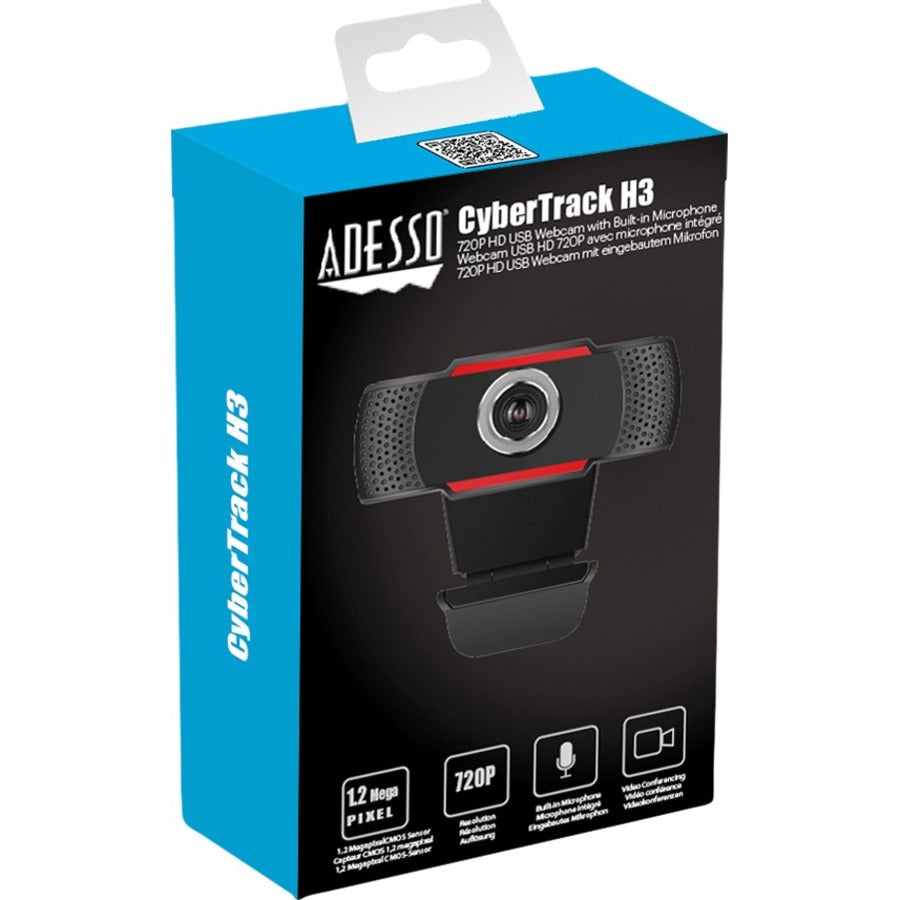 Adesso CyberTrack CyberTrack H3-TAA Webcam - 1.3 Megapixel - 30 fps - USB 2.0 - TAA Compliant