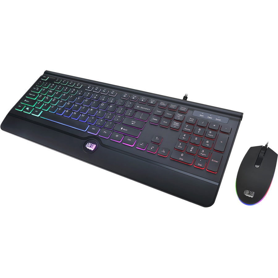 Adesso EasyTouch 137CB Illuminated Gaming Keyboard & Mouse Combo AKB-137CB