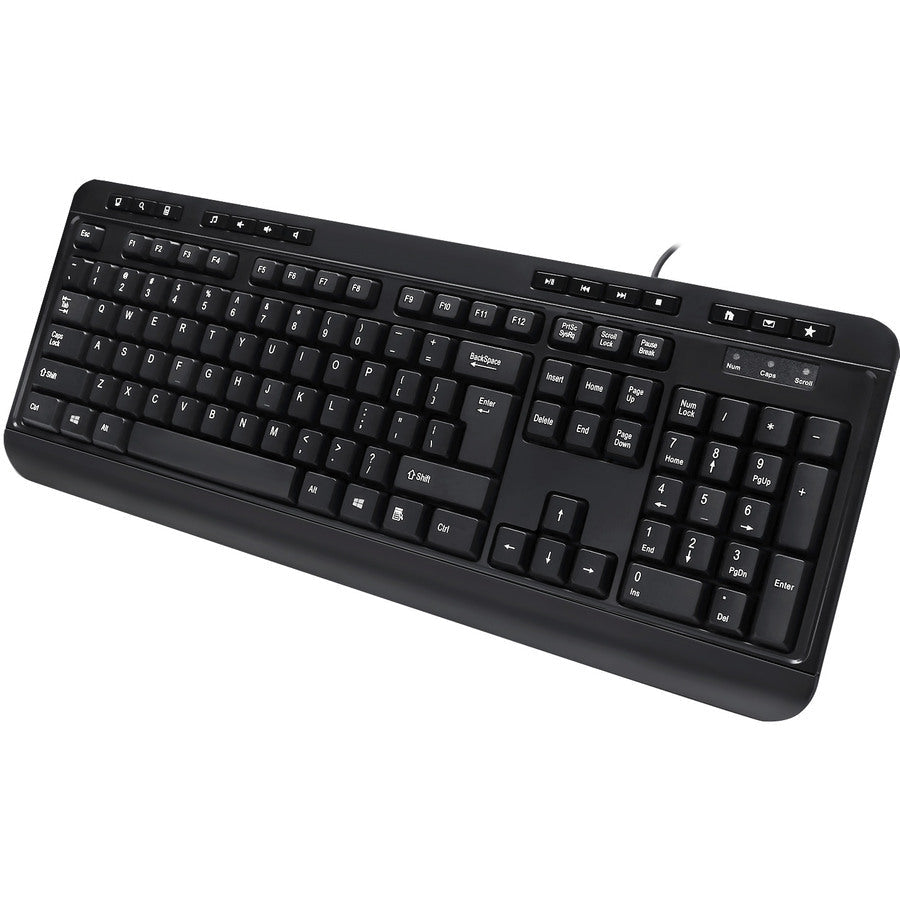 Adesso Multimedia Desktop Keyboard with 3-Port USB Hub AKB-132HB