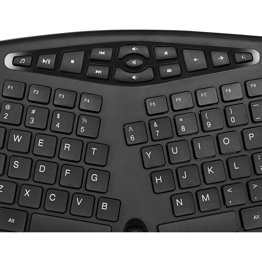 Adesso TruForm Wireless Ergonomic Keyboard And Optical Mouse WKB-1600CB