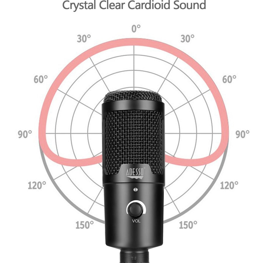 Adesso Xtream M4 Wired Condenser Microphone for Video Conferencing, Live Streaming
