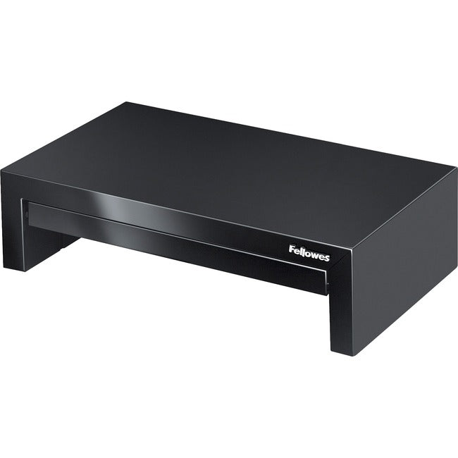 Adjustable Monitor Riser - Height Adjustments Storage Tray 40 lbs Capacity | Fellowes 8038101