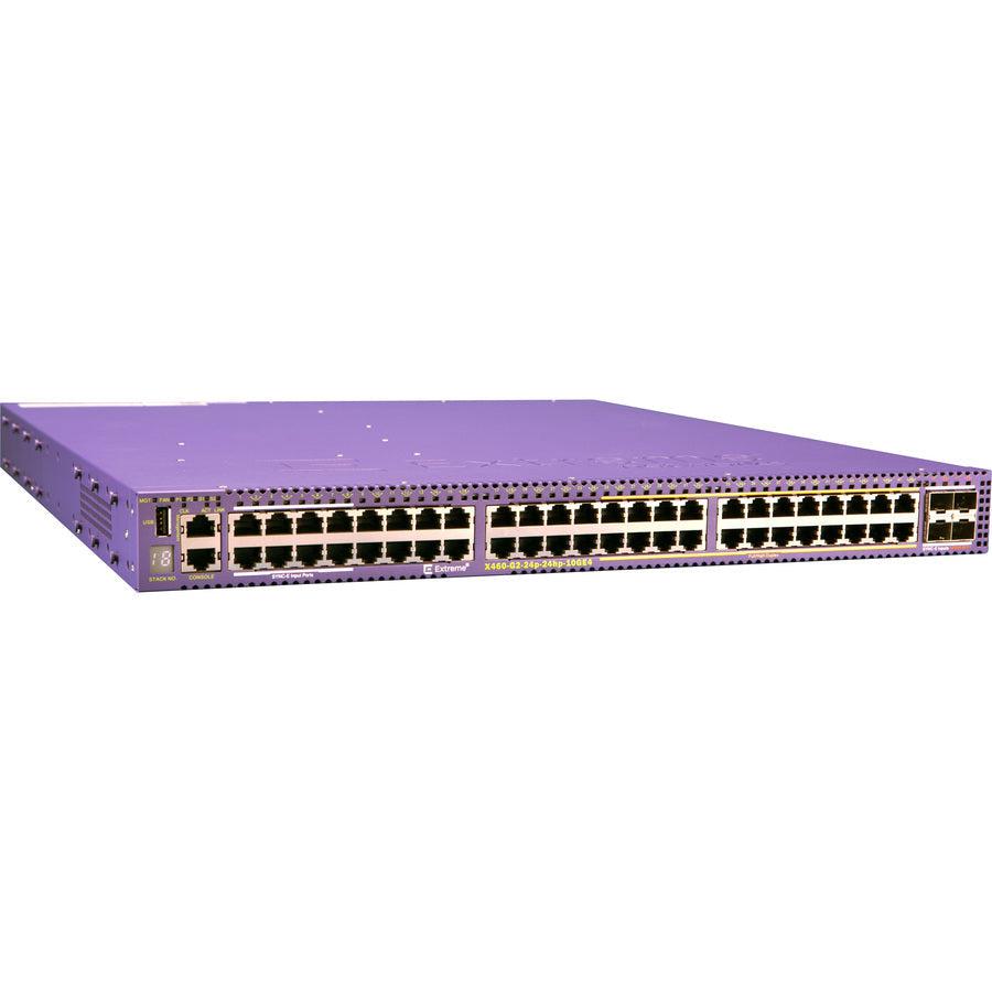 Advanced Aggregation Switch - Extreme Networks X460-G2-24p-24hp-10GE4-FB-TAA | TechSoft 16756T