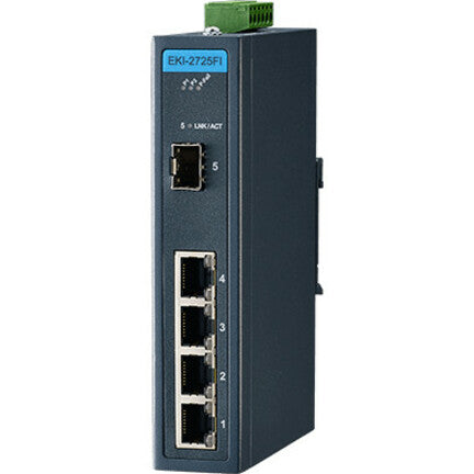 Advantech 4 GE + 1 SFP Ind. Unmanaged Switch W/T EKI-2725FI-AE