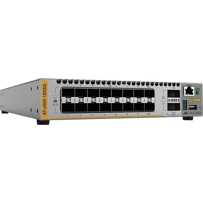Allied Telesis 16-Port 1G/10G Sfp+ Stackable Switch With 2 Qsfp Ports